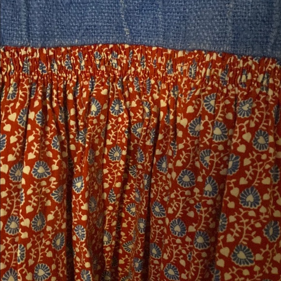 Blue and Red Floral Midi Dress - Picture 12 of 12